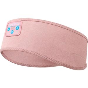 Perytong Sleep Headphones - Headband Headphones - Bluetooth Headband Sleeping Headphones for Side Sleeper, Elastic Music Headphone Band Cozy ASMR Wireless Eye Mask Tech Gadgets Gifts for Women Men (Light Pink)
