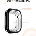 2 x TPU Protective Case for Apple Watch Series 10/11 46mm Case, Lightweight, Soft Skin-Friendly, for Daily & Sports Use [No Screen Protector] Black