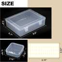 Bead Organizer Box,Jewelry Organizers and Storage, 30-Piece Small Storage Containers Set with Hinged Lids and Labels