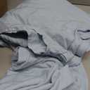 Queen Comforter Set - 7 Pieces Blue Classic Puff Floral Bedding Sets for All Seasons, Shabby Chic Farmhouse Bed in a Bag Queen with Wildflowers Fluffy Comforter, Sheets, Pillowcases & Shams