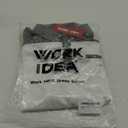 WORK IDEA Men's Polo Shirt Short Sleeve Breathable Work Shirts Golf Polo Tennis T-Shirt Tops, M, Whitegrey
