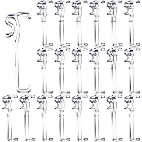 Blulu 3 Inch Valance Clips Window Blind Hidden Clip Clear Plastic Retainer Latent for Horizontal Blind(20 Pieces)
