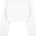 BlackButterfly Girls Long Sleeve Sparkle Cardigan Childrens Kids Bolero Shrug (13-14 Years, White - Holographic Sparkle)