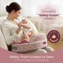 Momcozy Innovative Safety Guard Nursing Pillow - Firm & Springy Memory Foam - Stable, Ergonomic Support & Comfort - Wider Breastfeeding Cushion, Adjustable, Removable Cover, Baby Safety Certified