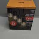 Feit Electric S14 LED Filament Light Bulbs, High Output, 2200K Warm White, 140 Lumens, String Light Replacement Bulbs, 15,000-Hour Lifespan, Clear Durable Housing, S14HO/822/FIL/12, 12 Pack