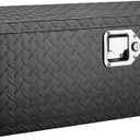 VEVOR Aluminum Truck Bed Tool Box, 30 Inch Heavy Duty Diamond Plate Tool Box with Side Handles, Lock and Keys, Trailer Storage Organizer Chest Box for Pickup, RV, Truck Bed, 30 x 13 x 9.6 in, Black