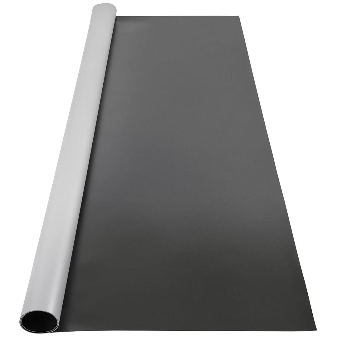 VEVOR Dance Floor Roll 6.6x9.8ft, 0.06in Thick PVC Vinyl Dance Floor Mat, Black/Grey Reversible Non-Slip Dance Practice Floor for Ballet & Jazz Pop Lyrical Style