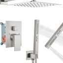 Shower Faucet Set 12-Inch Rain Shower System Brushed Nickel