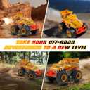 Veslier Dinosaur Monster Truck Toys for Boys Age 3 4 5 6 7 Year Old -Lights & Sounds Large Transportation Truck Toy for Kids Boy