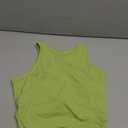 AngiMelo Workout Tops for Women Longline Sports Bras Racerback Ribbed Tank Top with Built in Bra Yoga Crop Athletic, L