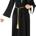 Morph Nun Costume for Women, Adult Nun Outfit with Habit, Plus Size Nun Attire, Religious Costume for Women (Medium)