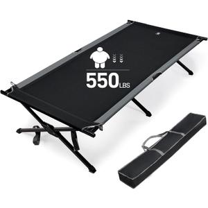 EVER ADVANCED Extra Wide Camping Cot for Adults Oversized XXL Sleeping Cots Folding Cot Bed with Carry Bag, 84.3" L x 41.9" W, Support to 550 lbs