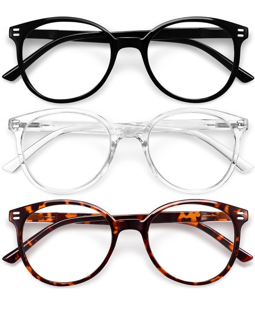 GIBLOGO Reading Glasses for Women/Men Eye Glasses Blue Light Reading Glasses Cheaters Eyeglasses, +1.00