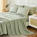 ILAVANDE Sage King Size Sheets Set 6 Piece,Super Soft 1800 Series Microfiber Bed Sheets King Set-Wrinkle & Fade Resistant-14 Deep Pockets Sheets for King Size Bed(King,Sage Green)