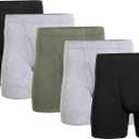 Gildan Men's Underwear Covered Waistband Boxer Briefs, Multipack (XL)