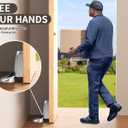 Mechanical Door Stoppers with Hydraulically WYGWP Windproof Heavy Duty Stop Holder Height Adjustable for Offices Home (Silver)