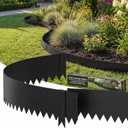 4 Inch Metal Landscape Edging, 6 Pack Heavy Duty Galvanized Steel Garden Edging, Hammer-in Metal Edging for Landscaping for Lawn, Pathway, Yard