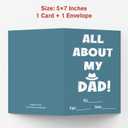 2 x Happy Fathers Day Card Gifts Decorations for Dad from Kid, Funny Father's Day Cards Gift (All About My Dad)