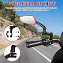 Hestya 1 Pair Handlebar Bike Mirror 360° Rotatable and Adjustable Universal Fit Rearview Bicycle Mirrors Glass Lens Safe Cycling Accessories for Scooter, E-bikes, Mountain Bikes, Road Bicycles