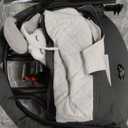 HKAI Baby Bouncer, Portable Baby Bouncer Seat for Babies 0-18 Months, 100% Cotton Fabrics, 3 Modes of use with Rocker and Stationary Options, Infant Rocker Chair with Hanging Toys-Dark Grey