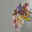 Genshii 37pcs 5 Nights cake decoration set include 1pc big cake topper 36pcs cupcake toppers for Freddy's Theme birthday party decor (FNAF)