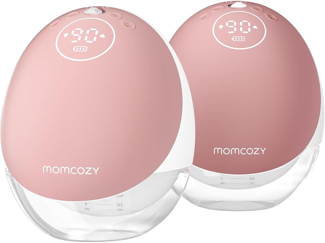 Momcozy Breast Pump Hospital-Grade, Hands Free Breast Pump App with Leak-Proof DoubleFit Flange, Personalized Multi-Modes & 15 Levels, 2 Count