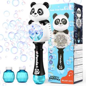 Bubble Wands for Kids Ages 4-8 Years Old: Light Up Bubble Machine Bubble Wand for Parties Outside Toys for Toddlers 3-5 Automatic Bubble Machine Rechargeable Gifts for 3 + Year Old Girl Boy, 3.2 X 4.1 X 11.8 Inches