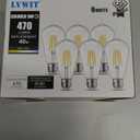 LVWIT Vintage LED Light Bulb, Dimmable 5W (40W Equivalent), ST21 Edison Style LED Filament Bulbs, 470 Lumens 2700K Warm White, E26 Medium Screw Base, 6 Pack