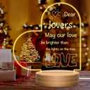 UneedMe Valentine's Day Gift for Girlfriend - Acrylic Love Heart Night Light, Delicate Romantic Cute Wife Gifts from Husband, I Love You Gifts for Birthday Day for Men Women