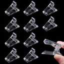 10Pcs Nail Tips Clip Clear Transparent Nail Clips for Quick Building Polygel nail forms for polygel Finger Nail Extension UV LED Builder Clamps Manicure Nail Art Tool