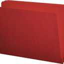Smead End Tab File Folder, Shelf-Master Reinforced Straight-Cut Tab, Letter Size, Red, 100 Per Box (25710)