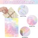 Maitys 24 Pcs Pastel Rainbow Goodie Bags with Tissue Paper, Spring Easter Party Favor Bags Rainbow Party Favor Bag Pastel Gift Bag for Kids Girls Spring Unicorn Birthday Wedding Baby Shower Decor