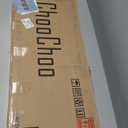 ChooChoo Bathroom Floor Cabinet, Modern Bathroom Storage Cabinet with 4 Doors and Adjustable Shelves, Freestanding Cupboard for Living Room, Black (11.81"D x 23.62"W x 43.31"H)