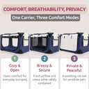 Cat & Dog Carrier, Fits Most Cats or Small Dog Comfortably, Medium, Navy