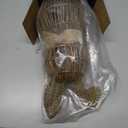 Rattan Bunny with Bow Easter Decor 12" Table Rabbit Easter Decorations Spring Bunnies Decoration Statue Figurine Rattan Bunny Decor for Home Farmhouse Table Kitchen (Flax)