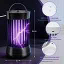 Phosooy 2 Packs Indoor Electric Bug Zapper with Fan, 2-in-1 Mosquitoes Killer with 1500V High Voltage, Small Fly Insects Lamp Trap Catching Moth Gnat Fruit Flies, White & Black, No Battery