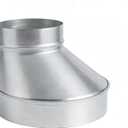 10" to 6" Inch Eccentric Duct Reducer & Increaser, Galvanized Offset Air Ducting Adapter, Round Metal Pipe Connector for Kitchen Range Hood, Bathroom Fan & Ventilation Systems