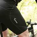 Sportneer Padded Bike Shorts for Men - 4D Padding Mens Bicycle Cycling Biking Clothing Shorts, Breathable and Absorbent (Black, L)
