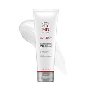 EltaMD UV Sport Sunscreen Lotion, SPF 50 Body Sunscreen, Water and Sweat Resistant, Oil-Free, Zinc Oxide Formula (8 Ounce (Pack of 1))