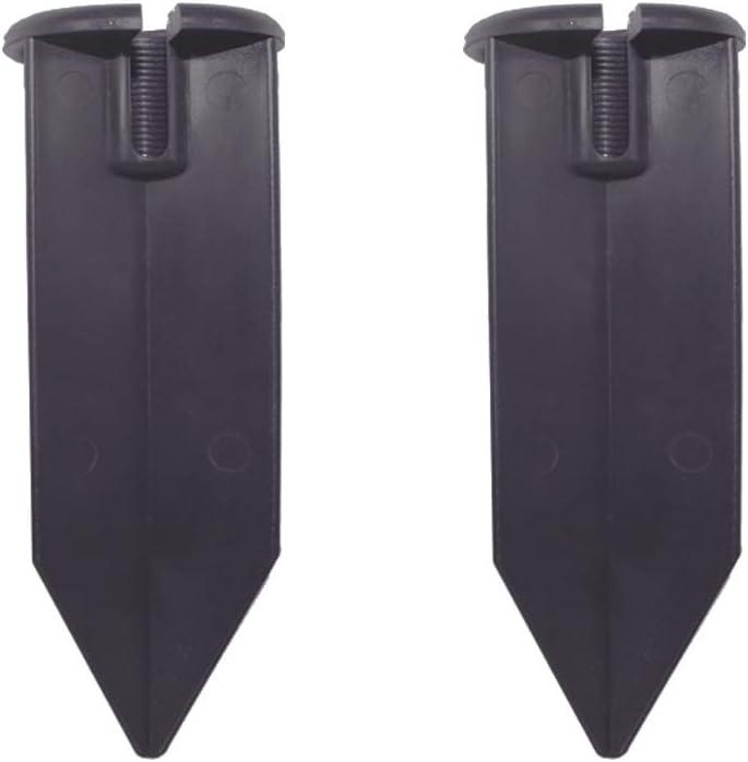 Cheopha Landscape Lighting Stakes Outdoor Light Stake, Ground Stake Heavy Duty ABS Stake 8" Length 1/2"-14 NPSM Thread Corrosion Resistant for Outdoor Landscape Lighting Stake Replacements 2-Pack