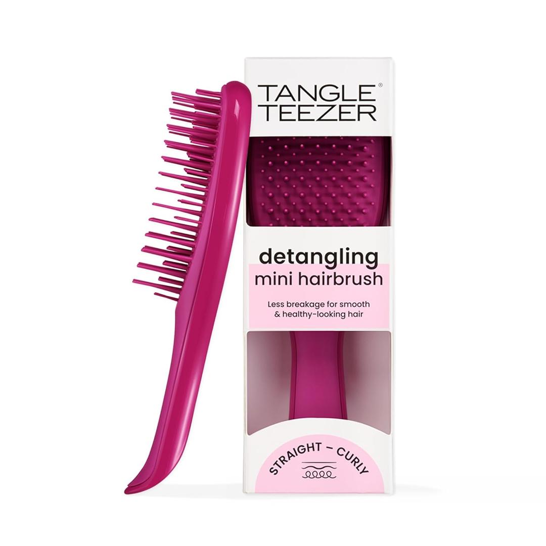 Tangle Teezer Ultimate Detangler Hairbrush, Eliminates Knots & Reduces Breakage, Mini Hair Brush for Travel, Small Hands & All Hair Types, Pink and Orange