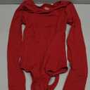 SUUKSESS Women Crew Neck Long Sleeve Bodysuit Sexy Thong Bodysuit Shirts.Xs