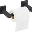 Matte Black Toilet Paper Holder Wall Mount, Bathroom Toilet Paper Holder for SUS 304 Stainless Steel, Double Post Pivoting Square Toilet Paper Roll Holder for Bathroom RV Paper Towels for TP