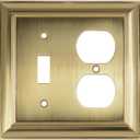 Cool Knobs and Pulls (CKP) Impressions Collection, 31196 Decorative Toggle/Duplex Wall Plate/Outlet Cover, Long Lasting Durable Solid Steel Construction, Amber Gold, 1 piece (Single Switch/Duplex)