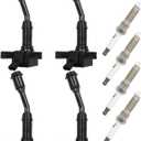 ECCPP 4 ignition coils with 4 iridium Spark Plugs,UF735,coils packs,for Ford Escape 2017 2018 2019,Fusion 2014-2020,1.5LDG554 C880 GN10645