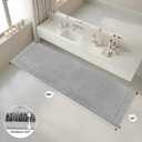 anllugs Bathroom Rugs, Non-Slip Bath Runner Rugs, 30" x 96", Light Grey