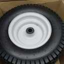 16x6.50-8 Tubeless Tire and Wheel, 【1" Bearing, 4" Centered Hub】,16x6.5-8" Lawn Mower Tires, Universal Fit Riding Mower and Garden Tractor Front Wheels, 4 Ply, V-Turf Pattern, 2 Pack