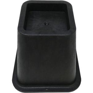 Shepherd Hardware 9523 6-Inch Molded Bed Risers, Black Finish, 4-Count