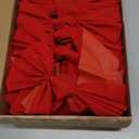 Rocky Mountain Goods Mini Red Christmas Bows (Pack of 36) - 3.5 x 3.5 - Small Bows for Christmas Tree - Red Velvet for Ornaments, Crafts, Candy Canes - Gold Wire Twist Tie for Easy Attachment