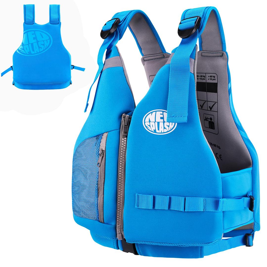 Swim Vest with Adjustable Safety Straps for Adults (Blue, S)